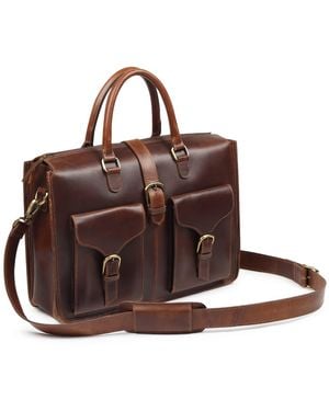 Dötch Leather Garrison Leather Laptop Messenger Bag - Brown