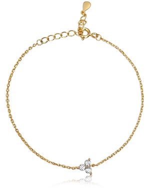 Mickey's Girl Mini Lotus Charm Waterproof Bracelet - Metallic