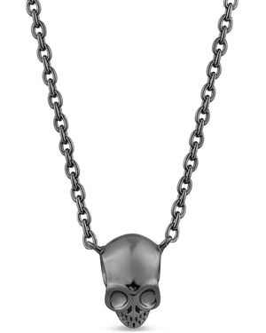 SALLY SKOUFIS Peace Necklace With Premium Rhodium - Metallic
