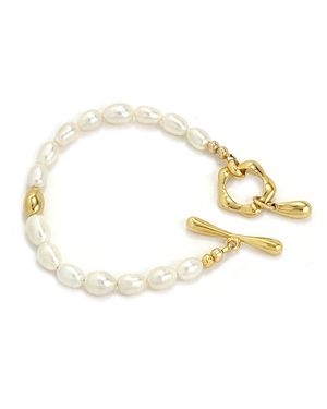 Biko Jewellery Muse Pearl Bracelet - Metallic