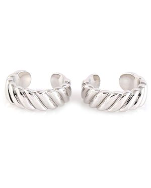 Artisan 18K Twisted Ear Cuff Earrings - Metallic