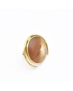 Lala Salama Wazi Round Ring - Metallic