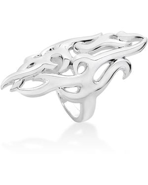 Lucy Quartermaine Solid Sterling Elements Full Air Ring - White