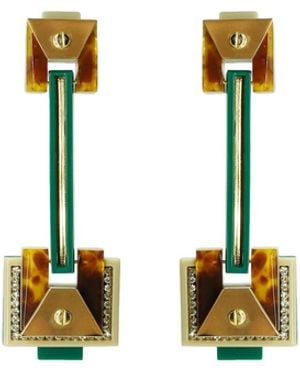 Gissa Bicalho Earring Long Trapeze - White