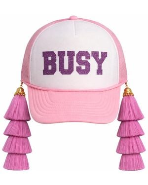 Julia Clancey Busy Tasseltastic Tassel Trucker Cap - Pink