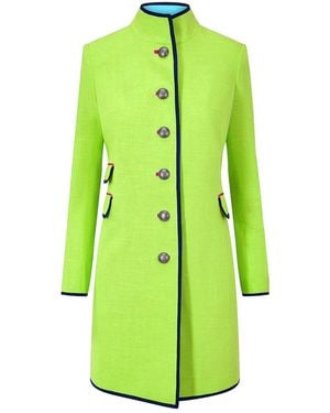 Beatrice von Tresckow Lime Linen Cavalier Jacket - Green