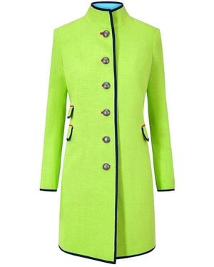 Beatrice von Tresckow Lime Linen Cavalier Jacket - Green