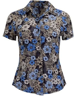 lords of harlech Shelley Tropical Mix Printed Shirt - Blue