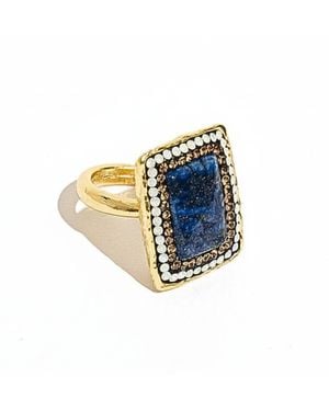 Ornare the Label Aria Ring – Lapis Lazuli - Blue