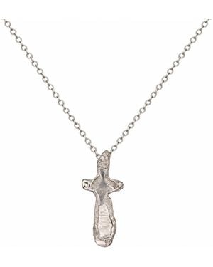 De Roms The Covenant Molten Cross Necklace - Metallic