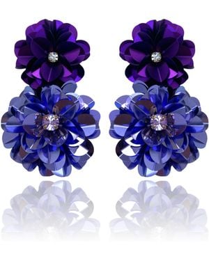 PINAR OZEVLAT Blossom Drops Iris - Blue