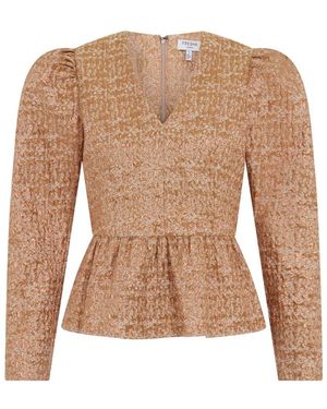 Fresha London Harper Top Metallic - Natural