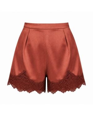 34B Sandra Lace Shorts - Red