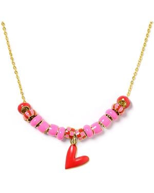 Pinnole I Love You Necklace - Pink