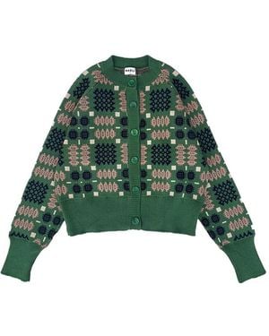 Mabli Carthen Neat Cotton Cardigan - Green