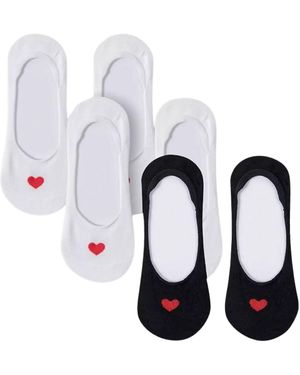 HIGH HEEL JUNGLE by KATHRYN EISMAN Secret Heart No-Show Sock - White
