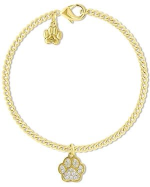Cloud Haven Chain Pawprint Bracelet - Metallic