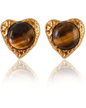VIEA Lady Heart Earrings - Brown