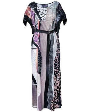 ARTISTA Gaia Relaed Fit Printed Maxi Dress - Blue