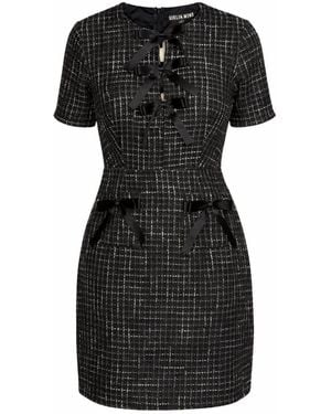 Girl In Mind Kenza Bow Detail Mini Dress - Black