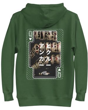 Anchor and Crew Forest One Japan Gurafiku Cotton Blend Hoodie - Green