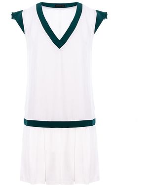 concept A trois Short V-Neck Dress - White