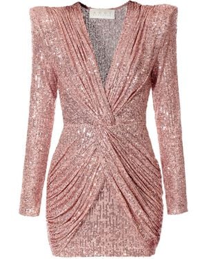 AGGI by HALEWSKI Jennifer Rose Cloud Mini Sequin Dress - Pink