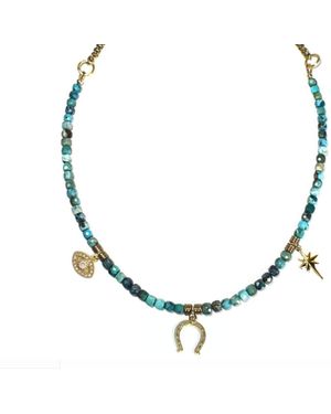 Rachel Nathan Western Charms Necklace - Metallic