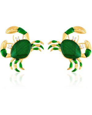 Milou Jewelry Crab Earrings - Green