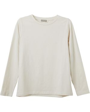 Cove Loose-Fit Cotton Long Sleeve Tee - White