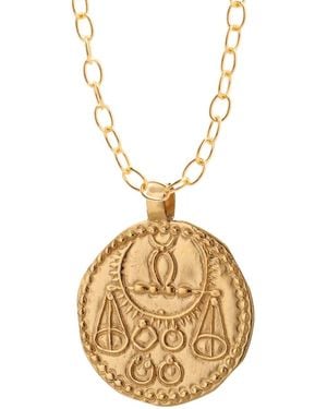 Goddess Charms Libra Zodiac Charm Necklace Set - Metallic
