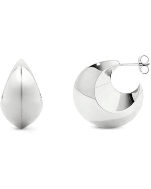 Dinny Hall Iceni Warrior Puffy Hoops - White