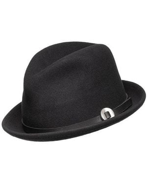 Jamie Slye Hats + Accessories Viv Short Brim Fedora Hat - Black