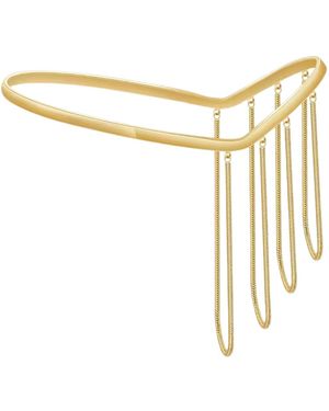 Babaloo Palm Fringe Cuff Bracelet - Metallic