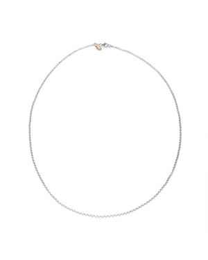 Unaloe Luminous Sterling Chain Necklace – Minimalist Layering Jewellery For - Metallic