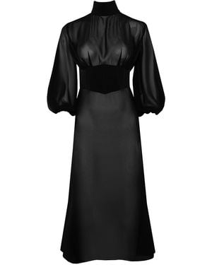 Vestiaire d'un Oiseau Libre Sheer Corset Dress - Black