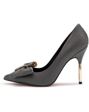 ILI Jacoba Floater Leather Stiletto - Black