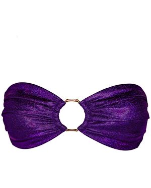 Enez Swim Frida Bandeau Bikini Top - Purple
