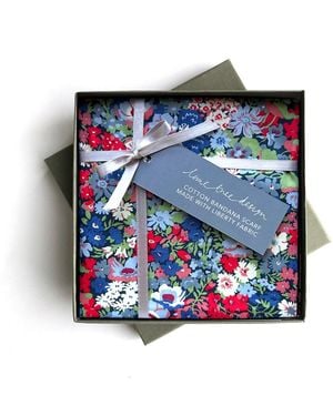Lime Tree Design And Thorpe Headscarf Made With Liberty Fabric - Blue