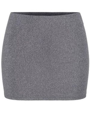 Conquista Lurex Mini Skirt - Grey