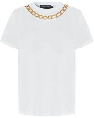 Exquise Harmony T-Shirt Crew Neck Cotton Jersey T Shirt - White