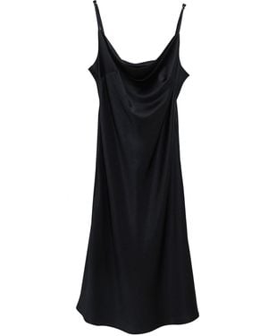 Soft Strokes Silk Rebirth Of Venus Pure Silk Slip Dress - Black
