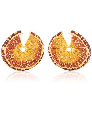 Milou Jewelry Slice Earrings - Brown