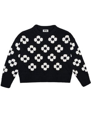 Gigi Knitwear Flower Power Jumper - Black