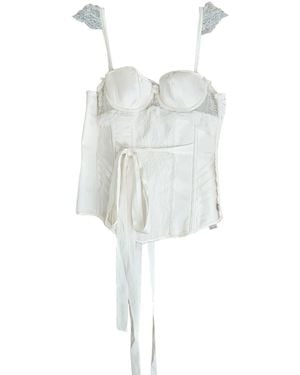 Tallulah Love Silk Vintage Corset - White