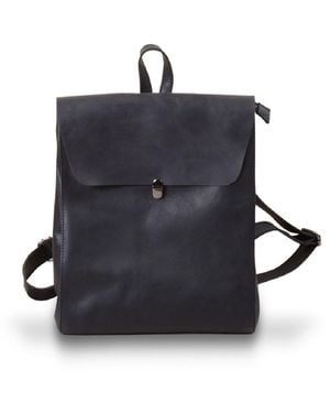 Touri Handmade Genuine Leather Minimalist Backpack - Blue