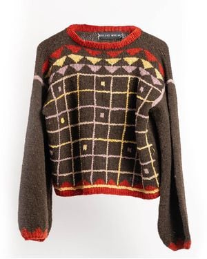 Charkha & Loom Graticula Pattu Jumper - Black