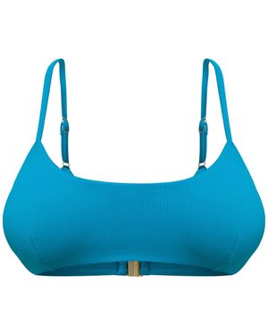 Mihara Gia Crop Bikini Top - Blue