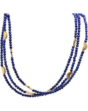 Lori Kaplan Design Three Strand Lapis Bracelet - Blue