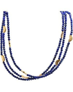 Lori Kaplan Design Three Strand Lapis Bracelet - Blue